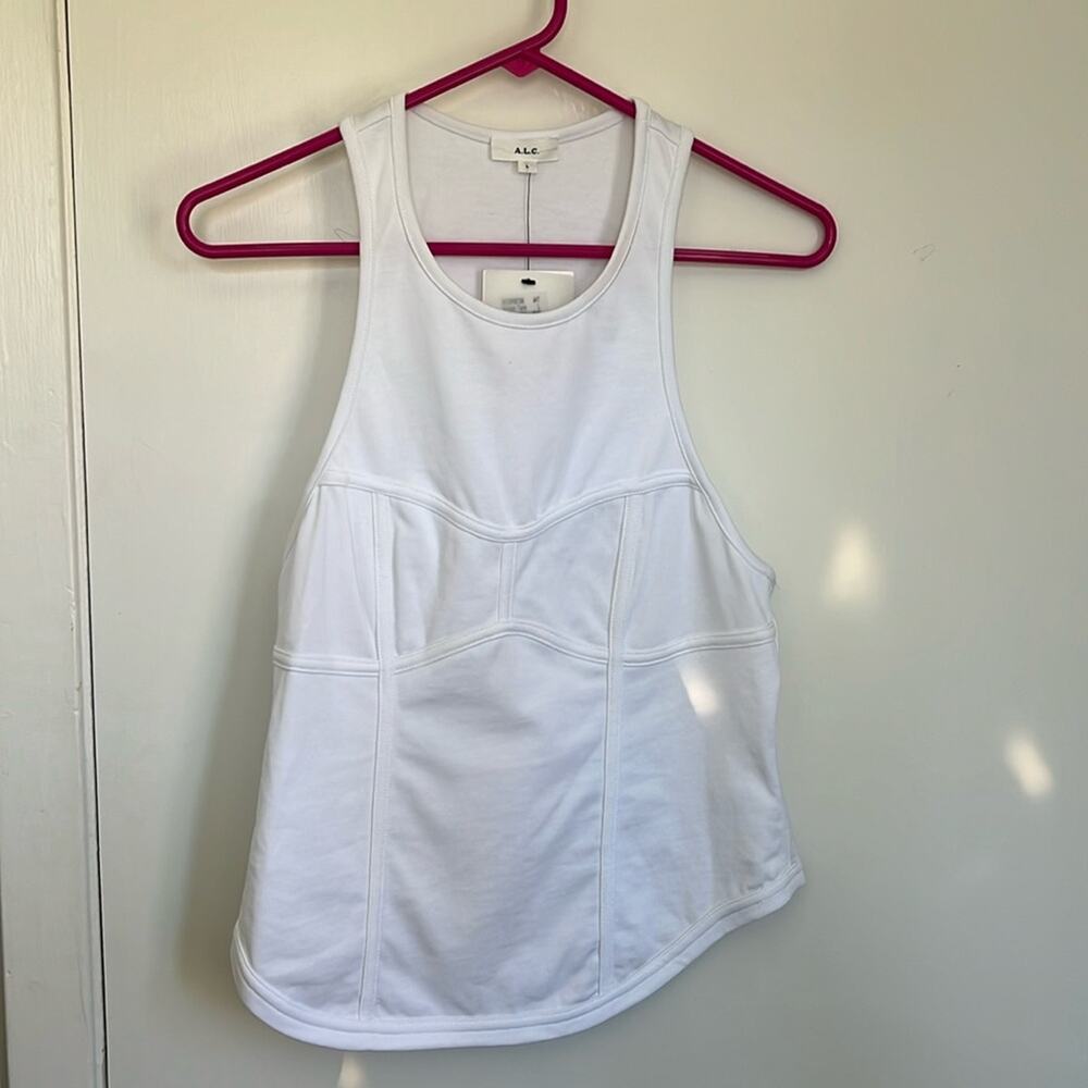 A.L.C. White Sculpted Racerback Tank - Picture 6 of 10